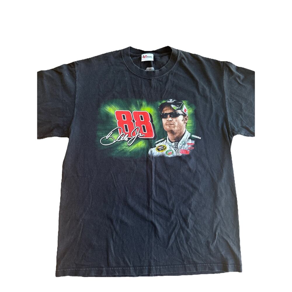 Vintage Y2K Dale Earnhardt Jr Nascar Chase Authentics Black T Shirt #88 Size L